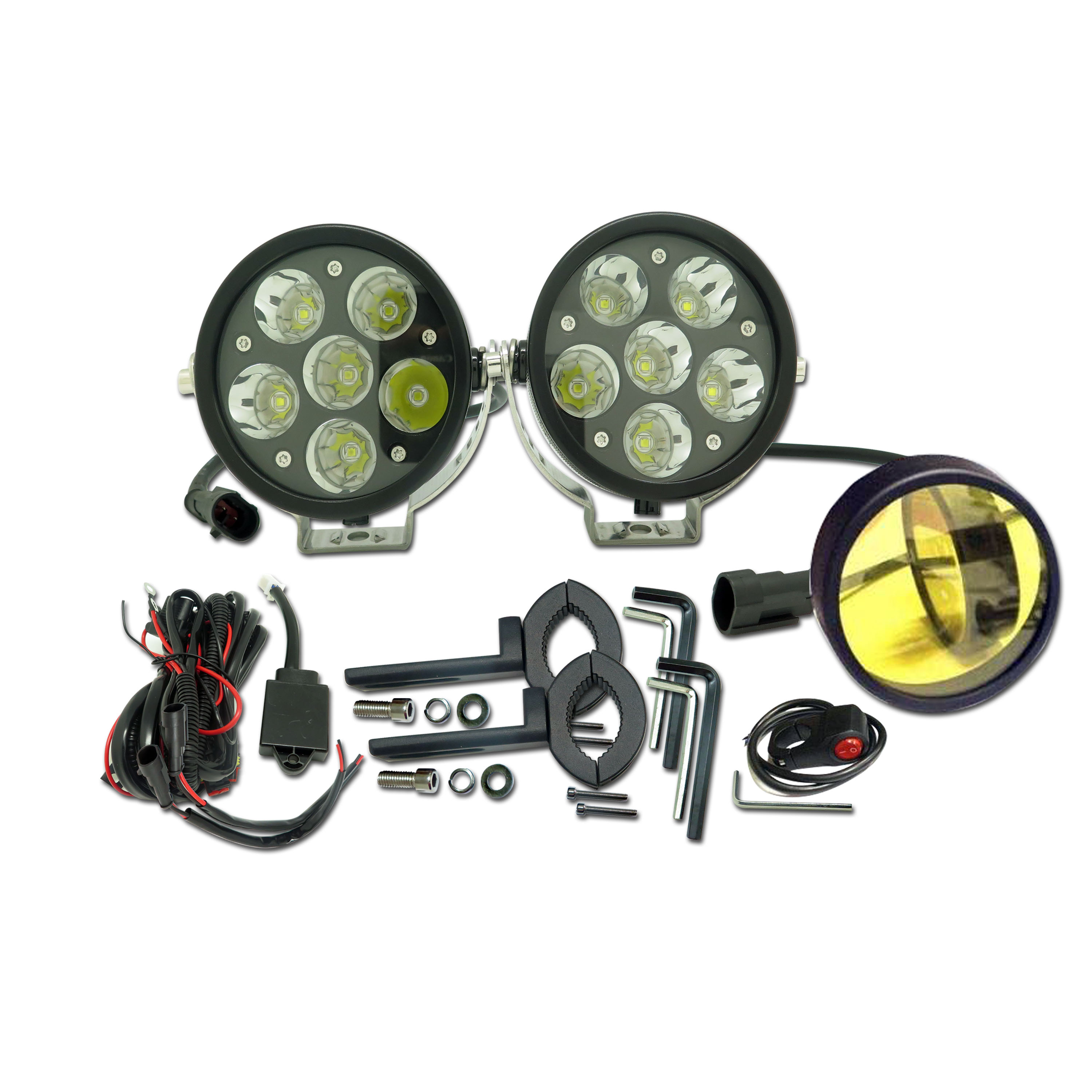 MOTO GL6R 88MM NEW LED SPOT LIGHT 60W 6LED 24000LM 9-36V