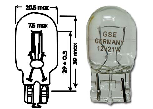 GS13-12 T20 12V W21W GSE GERMANY 7440