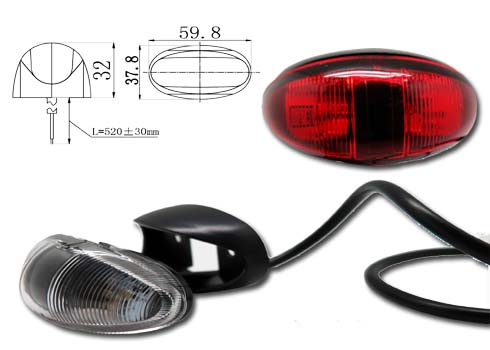 DURA LED RED - MULTI VOLTS, SHOCK PROOF 61-1